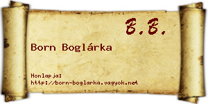 Born Boglárka névjegykártya